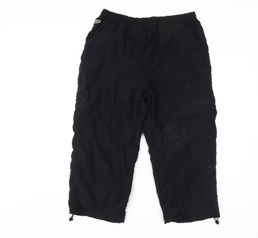Additional front view of Lacoste unisex black joggers, size 10