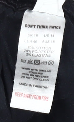 Don't Think Twice Black Skinny Jeans Women UK 18