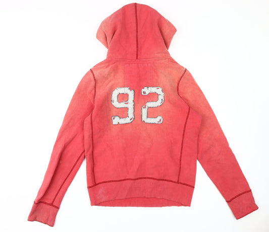 Abercrombie & Fitch Men's Red Pullover Hoodie, Small