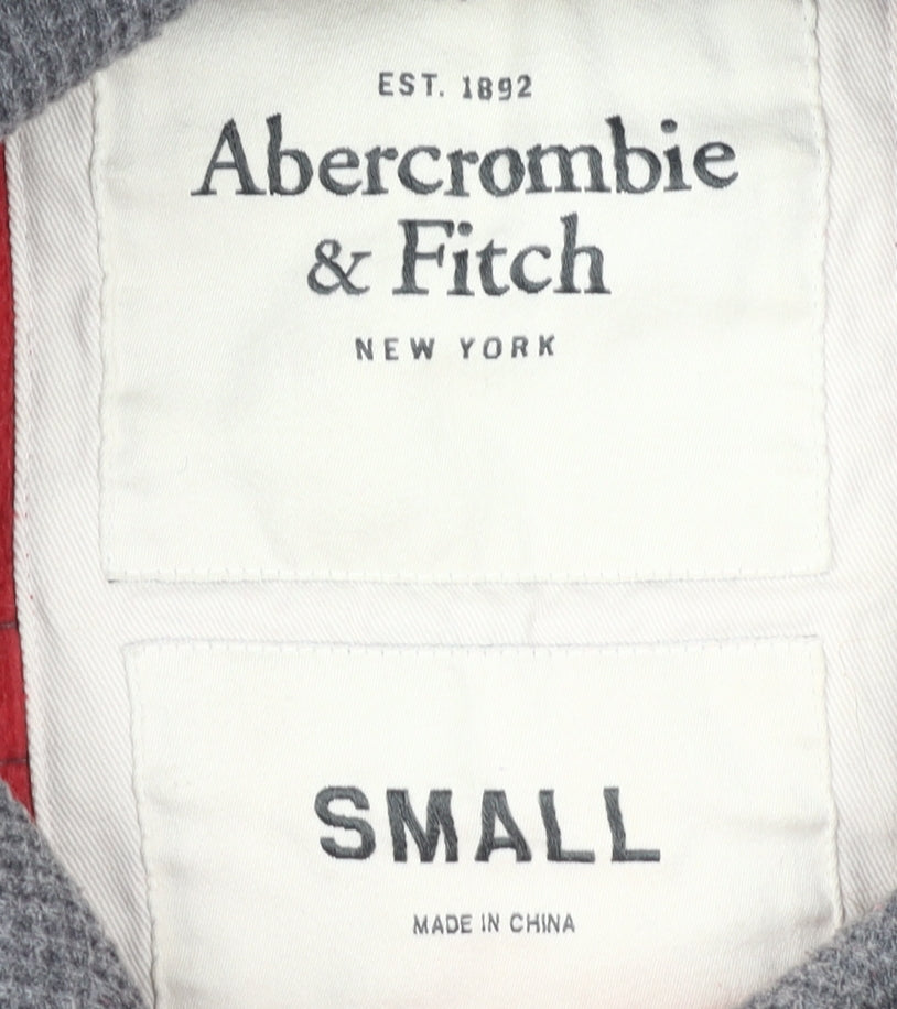 Abercrombie & Fitch Men's Red Pullover Hoodie, Small