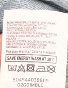 Topshop Women’s Blue Straight Jeans, Size L, Light Wash