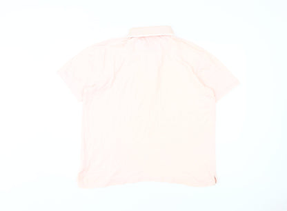 Cotton Traders Men's Pink Polo Shirt L