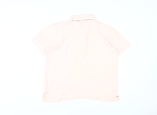 Cotton Traders Men's Pink Polo Shirt L