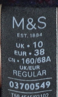 Marks and Spencer Women's Multicoloured Plaid Skirt Size 10