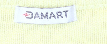 Damart Women's Yellow Crew Neck Pullover Jumper, Size 18-20