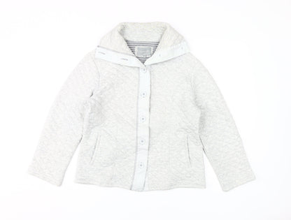 Womens UK Size M Per Una Grey Quilted Coat