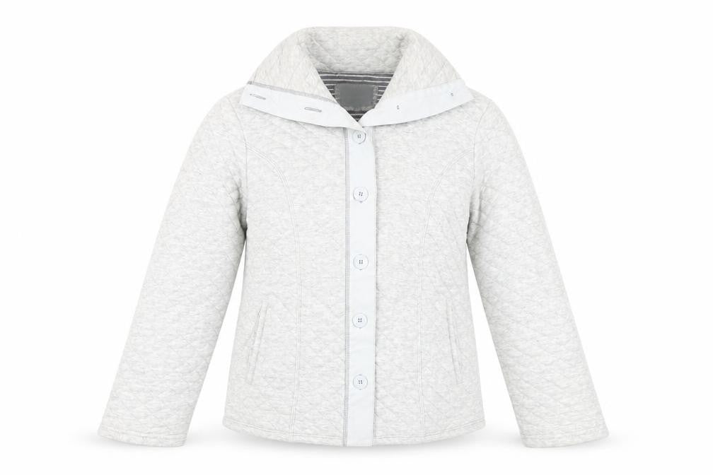 Womens UK Size M Per Una Grey Quilted Coat