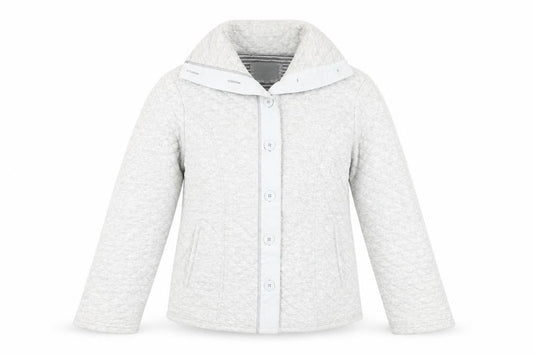Womens UK Size M Per Una Grey Quilted Coat