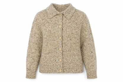 Womens UK Size 8/10 Damart Beige Cardigan Jumper