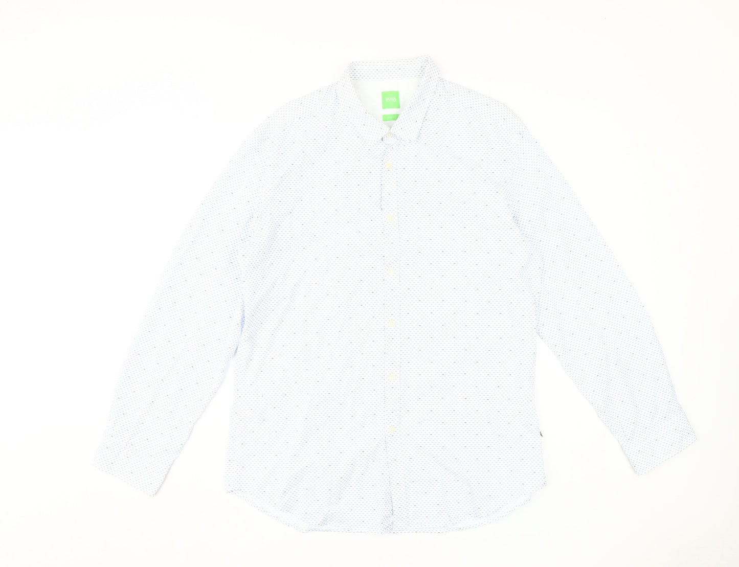 Mens UK Collar Size XL Boss Smart Blue  Dress Shirt