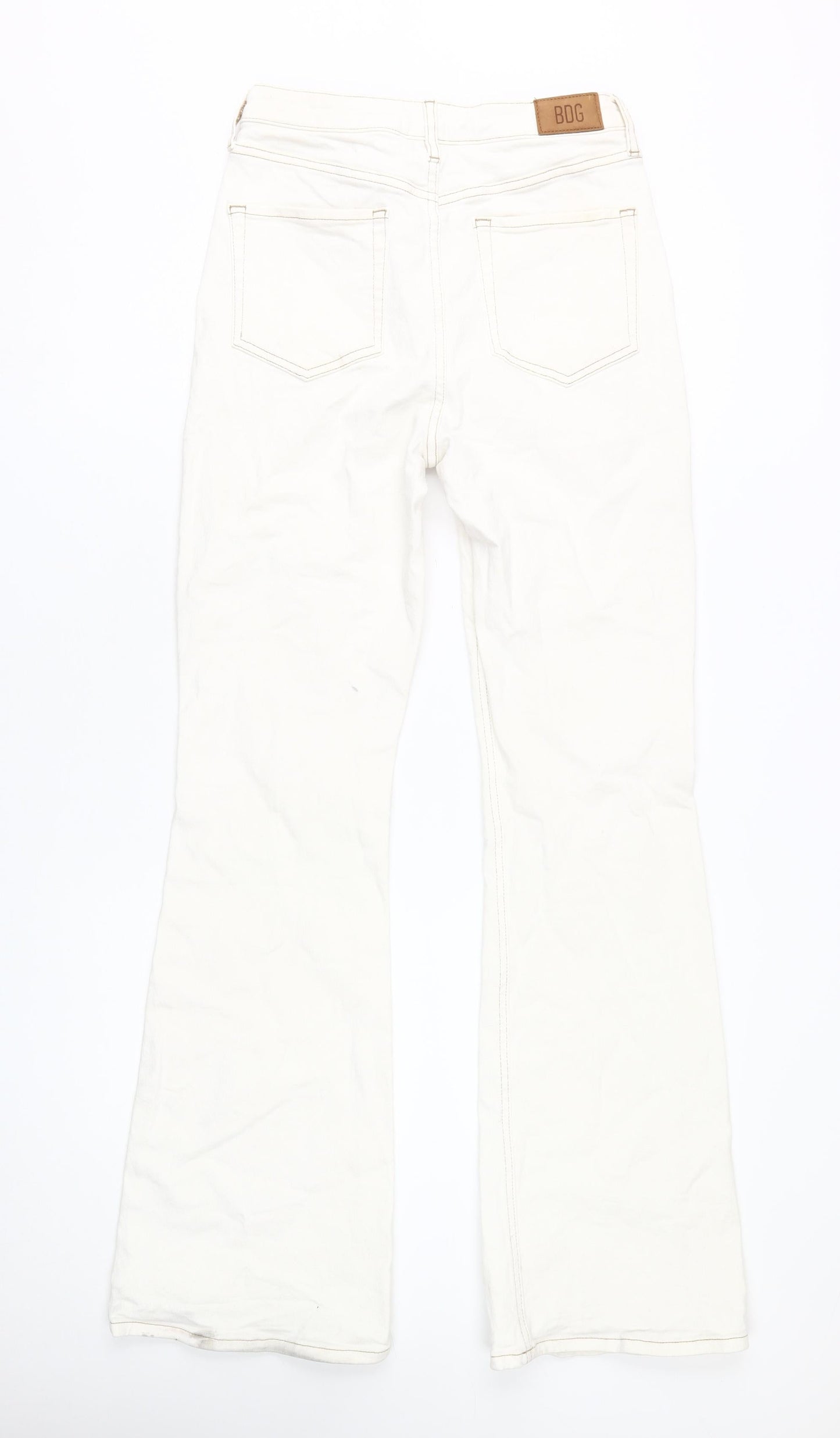 BDG Women's White Flared Jeans, Size L, Cotton Blend
