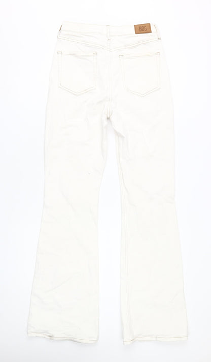 BDG Women's White Flared Jeans, Size L, Cotton Blend