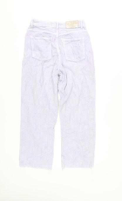 Womens UK Size 12 Zara Regular Fit Casual Ivory Trousers
