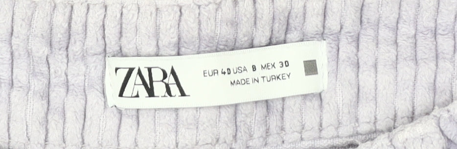 Womens UK Size 12 Zara Regular Fit Casual Ivory Trousers