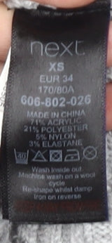 Womens UK Size XS NEXT Grey Pullover Jumper