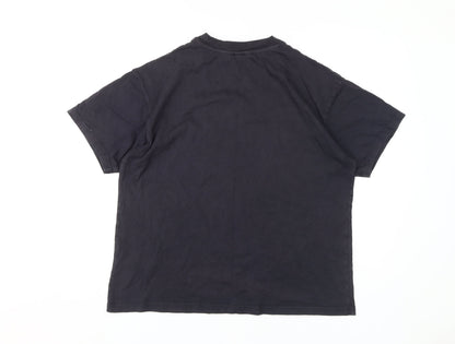 Unisex Adults UK Size M H&M Black  T-Shirt