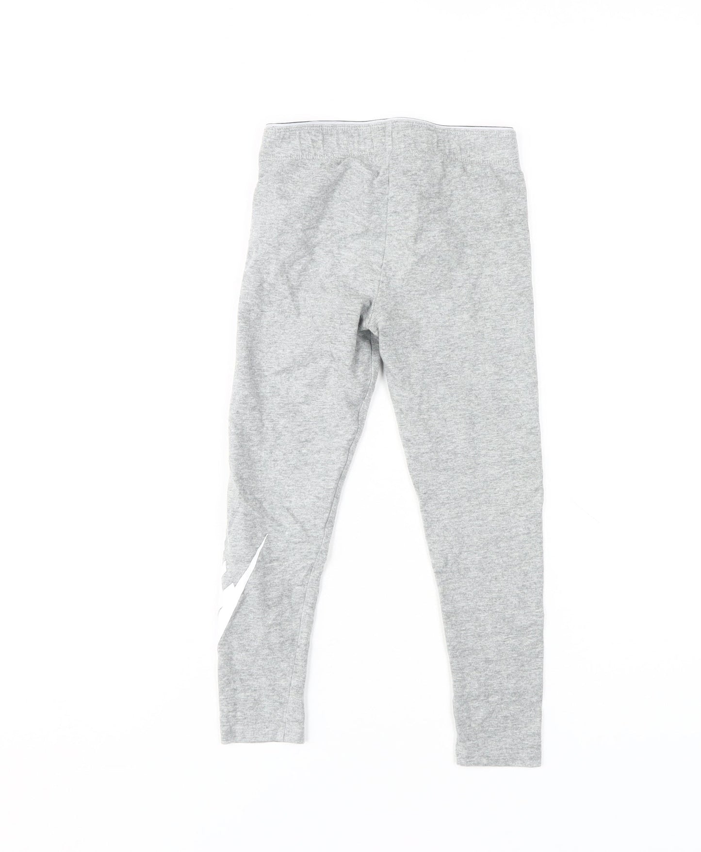 Nike Girls Grey Leggings 6 Years Elastic Waist Athleisure