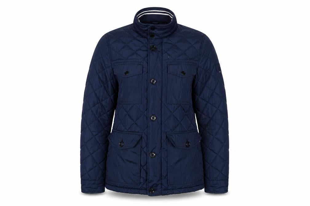 Unisex Adults UK Size S Tommy Hilfiger Blue Quilted Coat