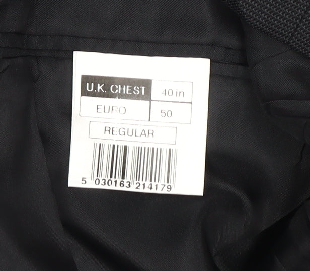 Mens UK Size 40 Burton Regular Black Suit Jacket