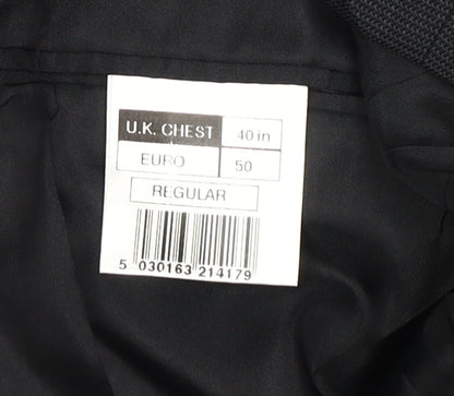 Mens UK Size 40 Burton Regular Black Suit Jacket
