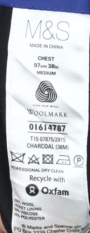 Mens UK Size 38 Marks and Spencer Regular Grey Suit Jacket