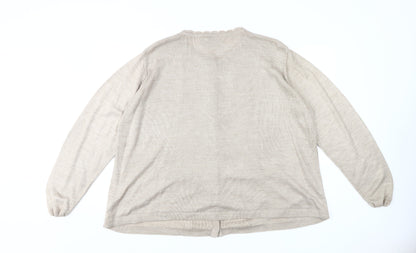 Womens UK Size XL Honor Millburn Beige Cardigan Jumper