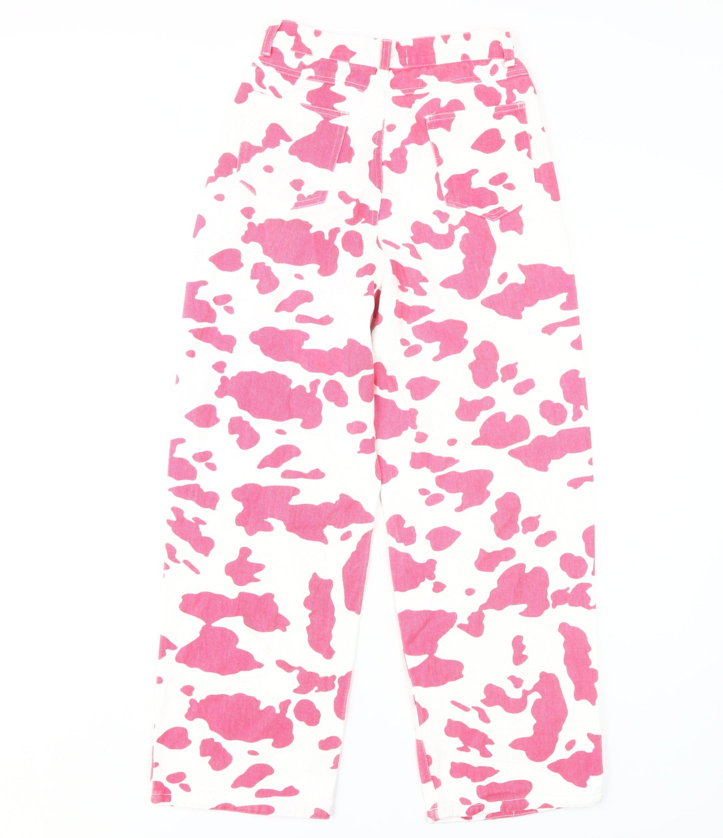 Shekou Women's Pink Animal Print Jeans, Size S