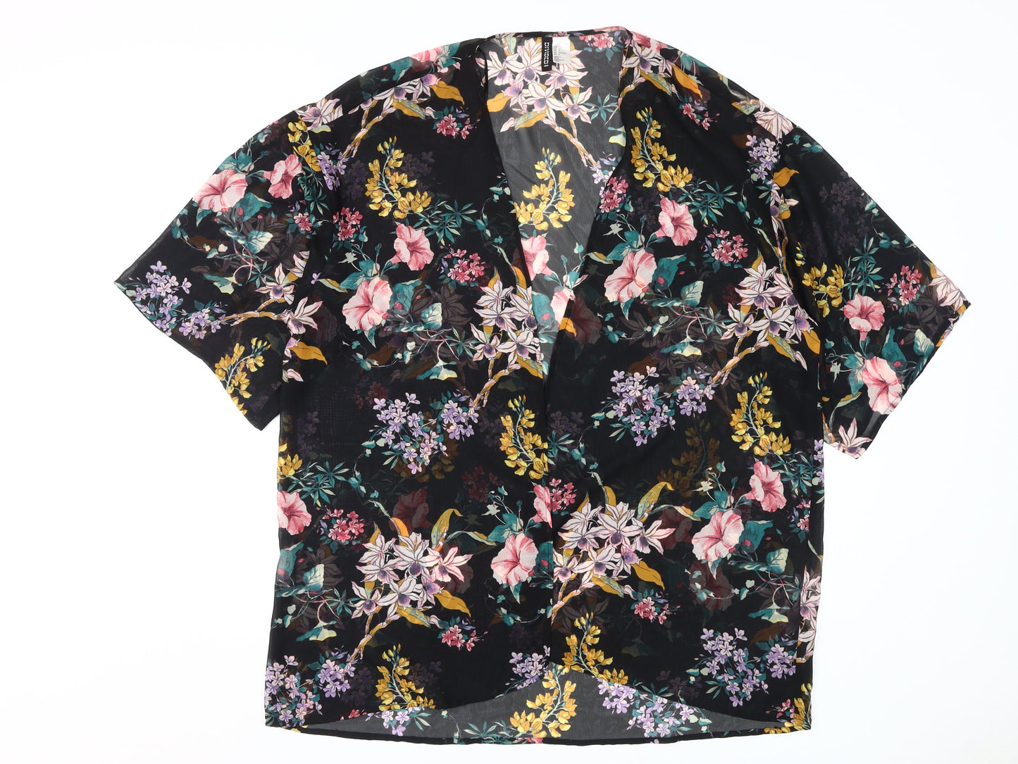 Womens UK Size L H&M Multicoloured Kimono Blouse