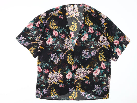 Womens UK Size L H&M Multicoloured Kimono Blouse