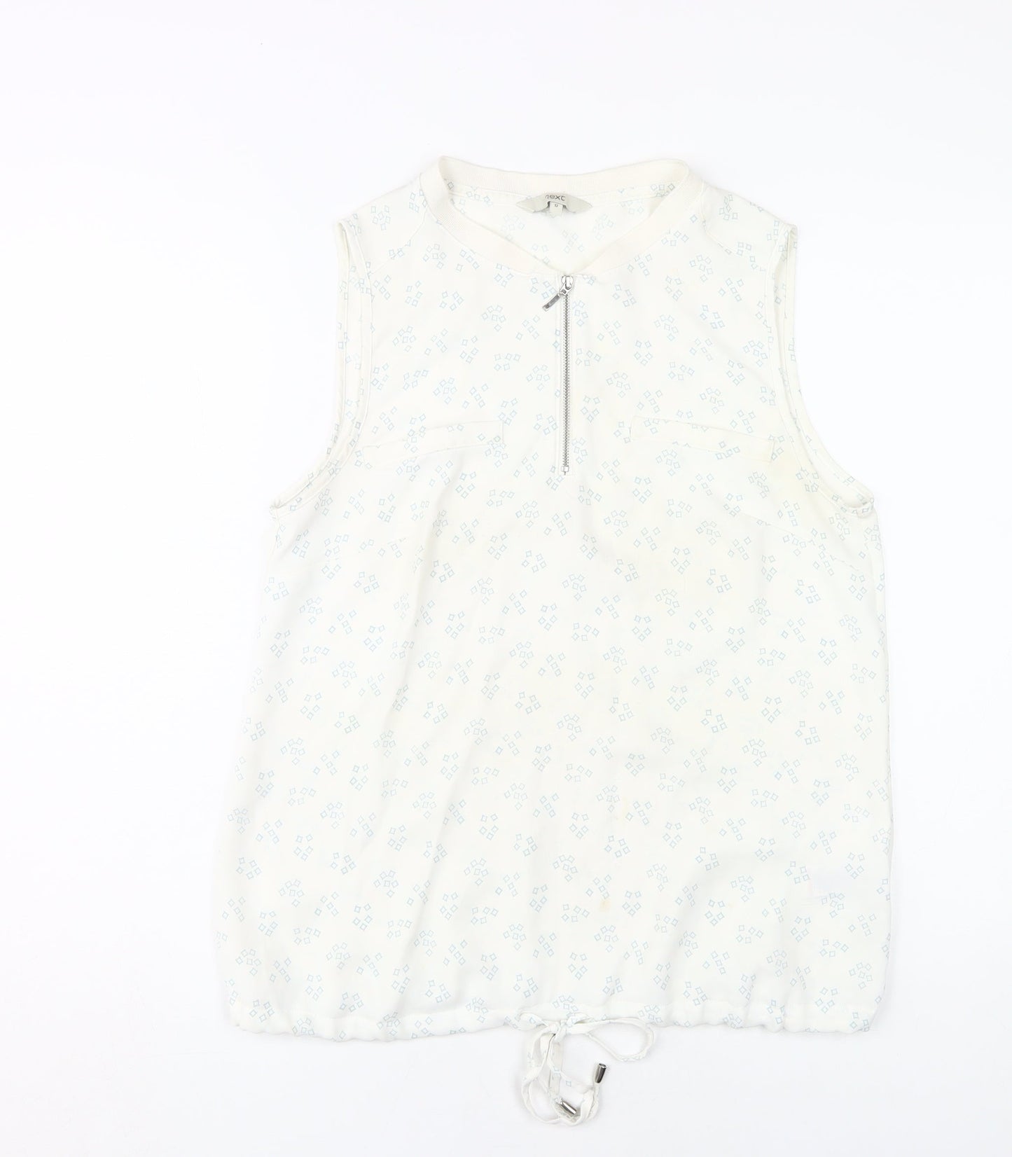 Womens UK Size 12 NEXT White Basic Tank