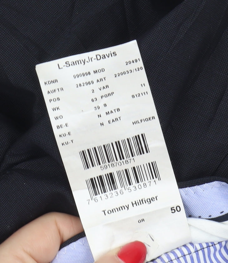 Tommy Hilfiger Men's Black Trousers, L Size, Formal