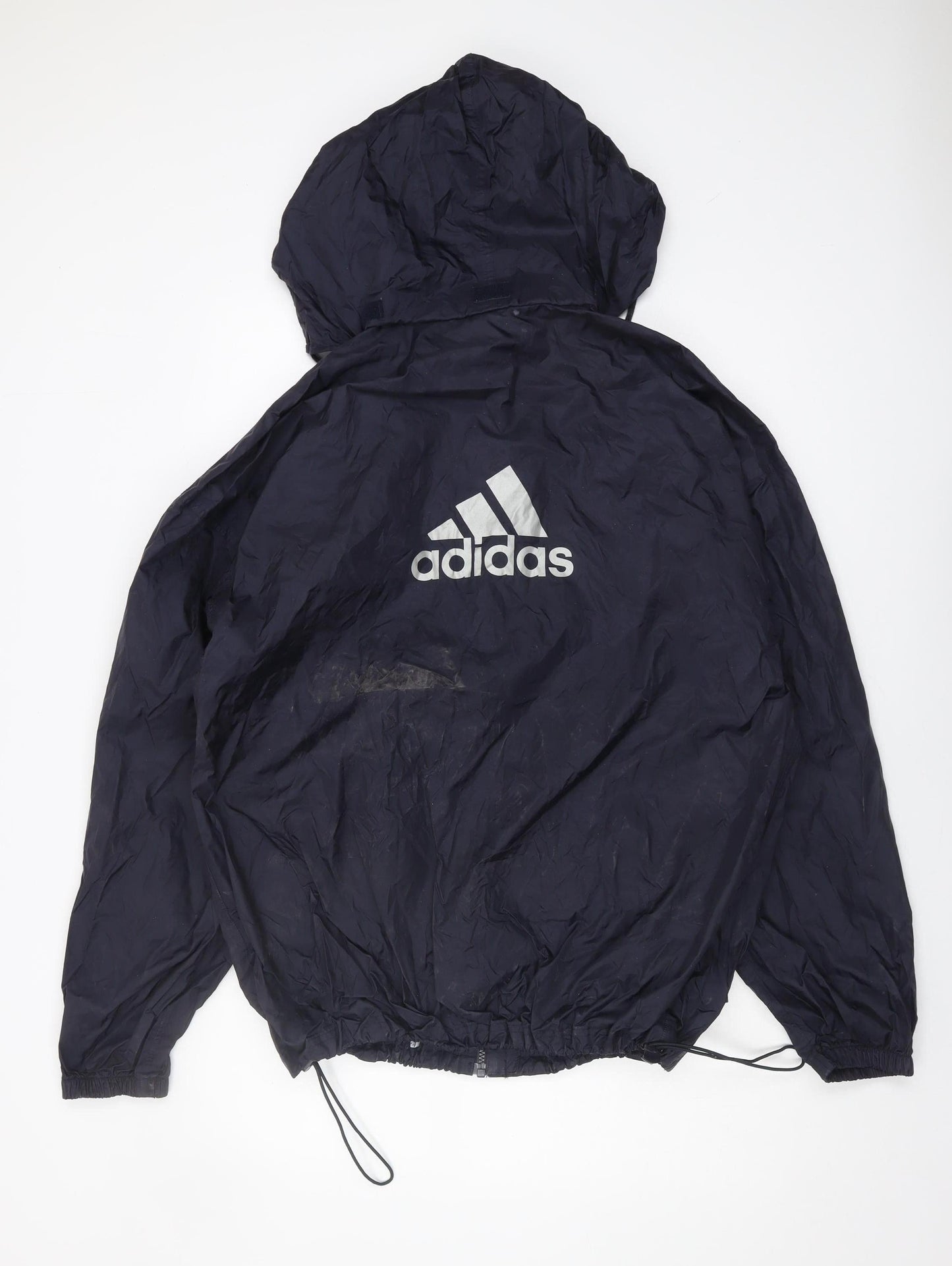 Adidas Men's Black Windbreaker Jacket, Medium