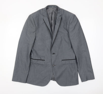 Mens UK Size 38 Burton Regular Grey Suit Jacket