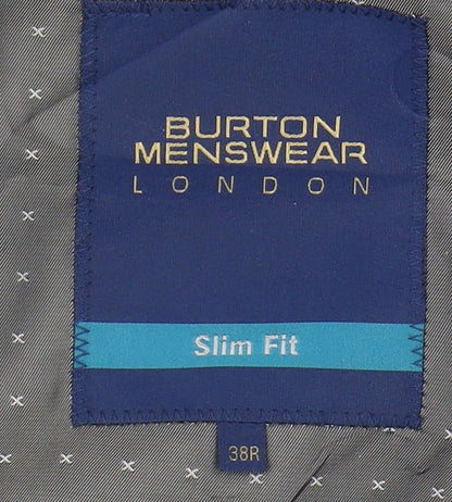 Mens UK Size 38 Burton Regular Grey Suit Jacket