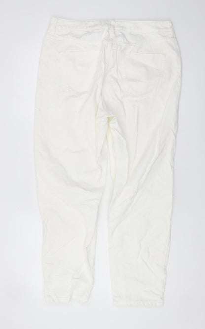 Next Women's White Distressed Jeans Size 14