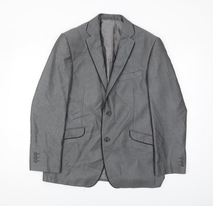 Mens UK Size 40 Lambretta Regular Grey Suit Jacket