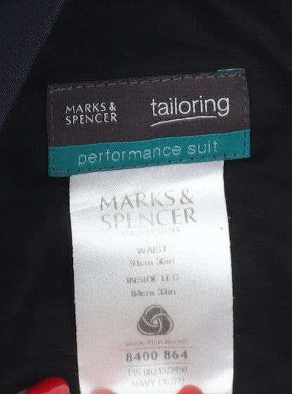 Marks and Spencer Men's Black Dress Pants 36