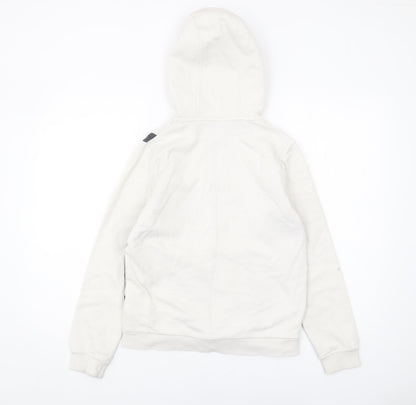Nike Boys White Full Zip Hoodie M - Sports Casual Gym