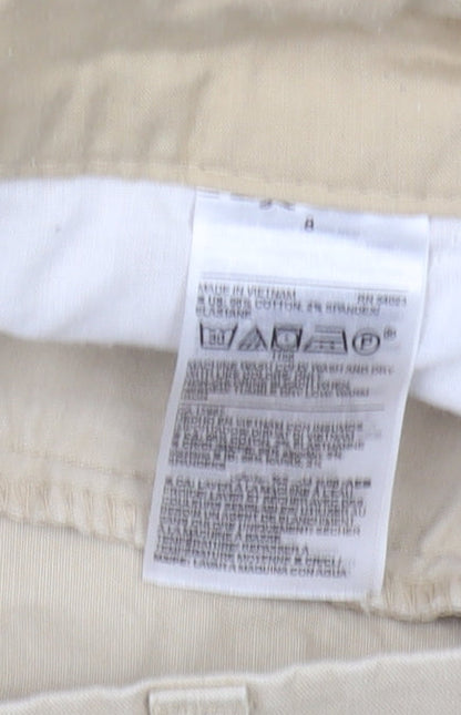 Old Navy Womens Beige Chino Shorts Size S Mid-Rise