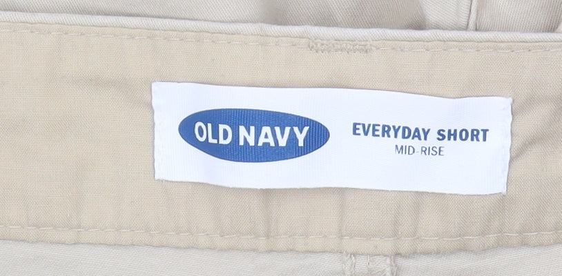 Old Navy Womens Beige Chino Shorts Size S Mid-Rise