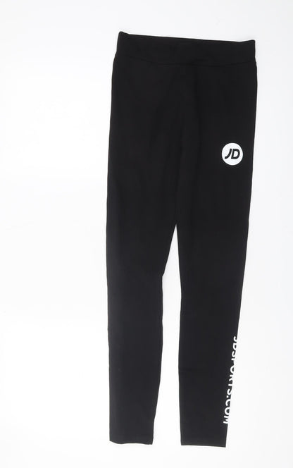 JD Sports Women's Black Ankle Leggings Size 8