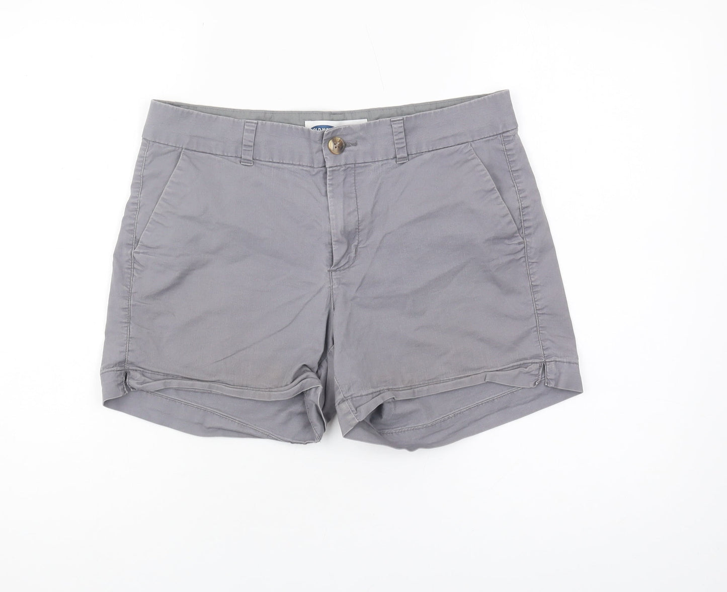 Old Navy Women's Grey Chino Shorts, Size 8, Mid-Rise