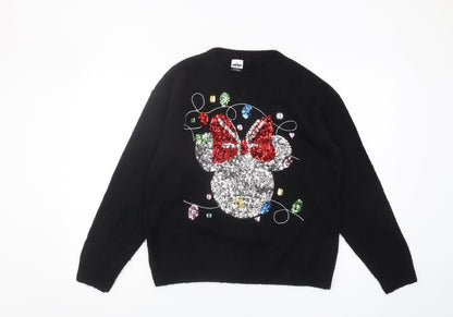 George Women's Black Sequin Pullover Jumper M