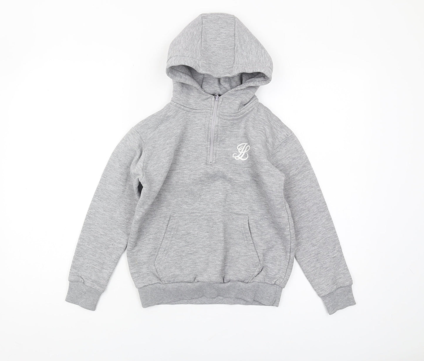 Illusive London Boys Grey Pullover Hoodie, Size 11-12