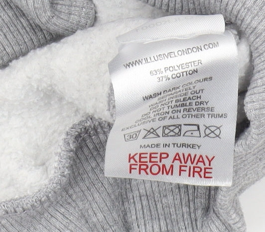 Illusive London Boys Grey Pullover Hoodie, Size 11-12