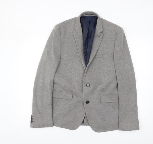 Mens UK Size 40 Burton Regular Grey Suit Jacket