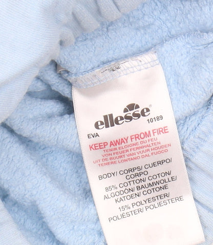 Ellesse Women's Blue Hoodie - Size 6, Logo, Casual