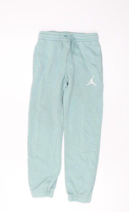 Jordan Boys Green Jogger Trousers, M, Casual Elastic Waist