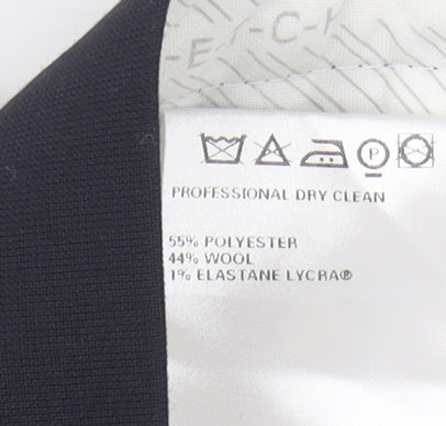 Marks and Spencer Men's Navy Wool Blend Trousers Size 42/29