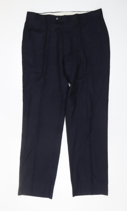 Marino Vicci Men's Black Trousers, Size 52